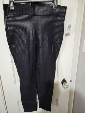 Torrid Black Shimmery Ribbed Leggings